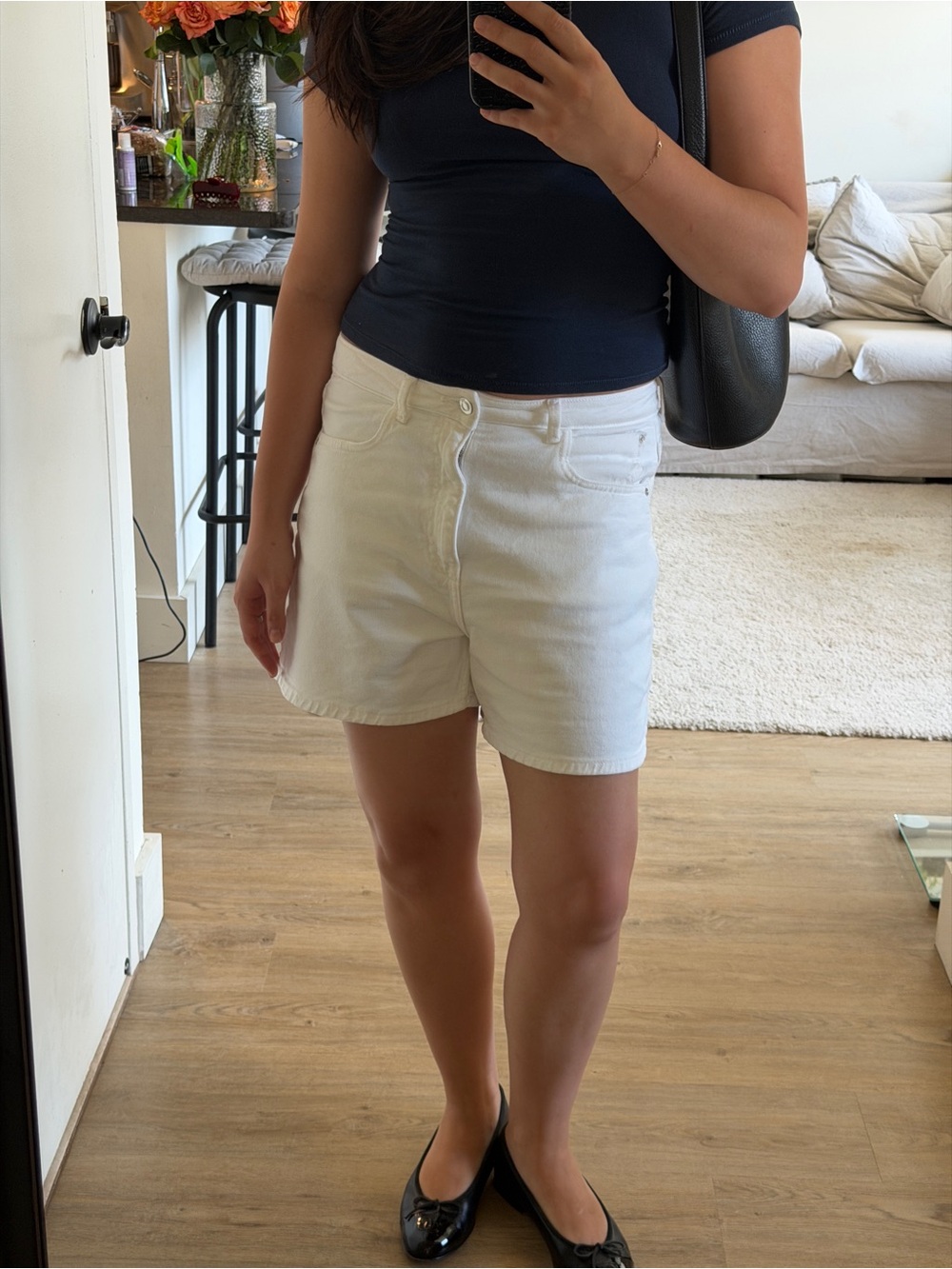 Classic White Women’s Denim Shorts Zara size M/L